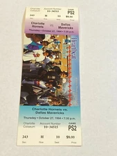 Charlotte Hornets Dallas Mavericks NBA Ticket Stub #10 10-27-94 Jason Kidd 