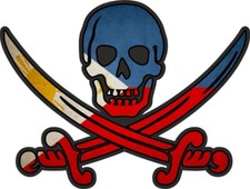 Pirate Sticker Jack Rackham Calico Flag Country RP Philippines