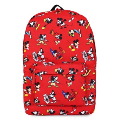 Disney Red Mickey Mouse Backpack Disney Mickey and Minnie Mouse mini Backpack Faux Leather  main image 2