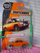 Matchbox #94 '70 Datsun 510 Rally 2017 ☆ Naranja; Bilstein 9☆Explorers☆