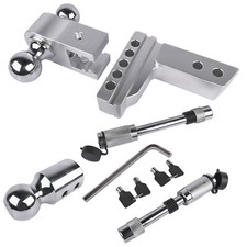 Drop Hitch Adjustable Trailer Hitch 4 Inch Droprise Fits 2 Receiver 12500 Lbs Drop Hitch Adjustable Trailer Hitch 4 Inch Droprise Fits 2 Receiver 12500 Lbs