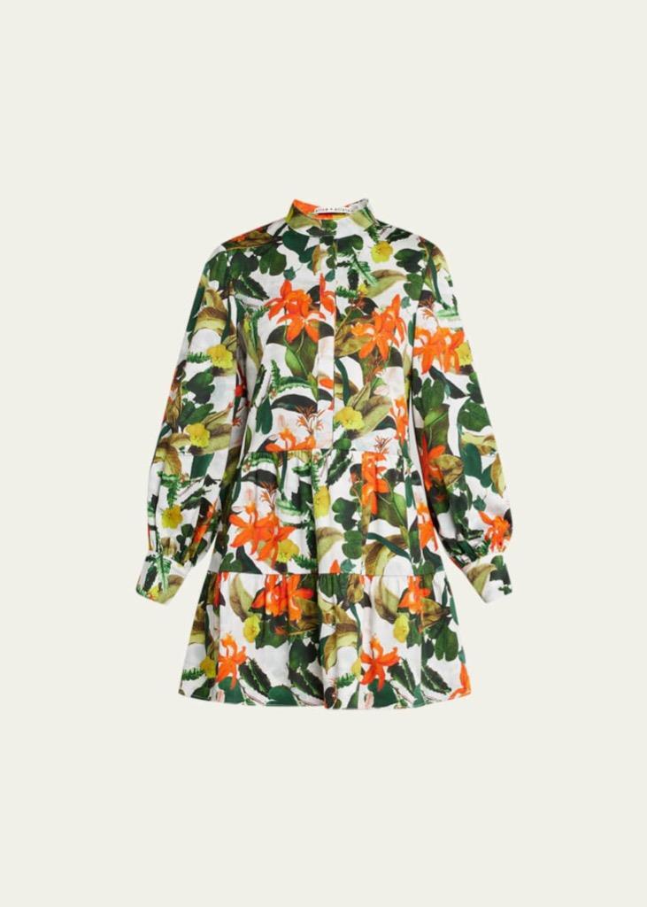 Alice + Olivia★素敵!Tropical Sunrise Cailin Mini Dress NWT Alice + Olivia Off White Tropical Sunrise Cailin Mini