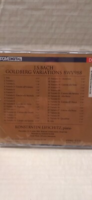 BACH Goldberg Variations BWv988 Konstantin Lifschitz CD 1995 Denon