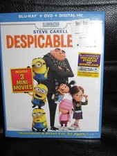 Despicable Me Blu-ray 2D/3D, DVD., Digital 2013, 3-Disc New