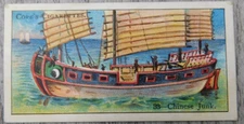 Boats of The World No. 33 Chinese Junk Vintage Imperial Tobacco Co Trading Card