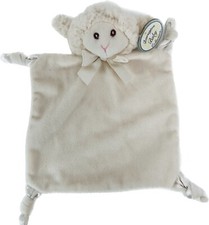 Bearington Baby Collection Wee Lamby Lamb Security Blanket Lovey Knotted Corners