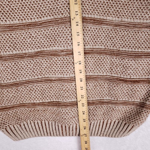 Above Man Shawl Collar Sweater Large Beige Nordic Cabin Style Heritage Knit - Picture 9 of 9