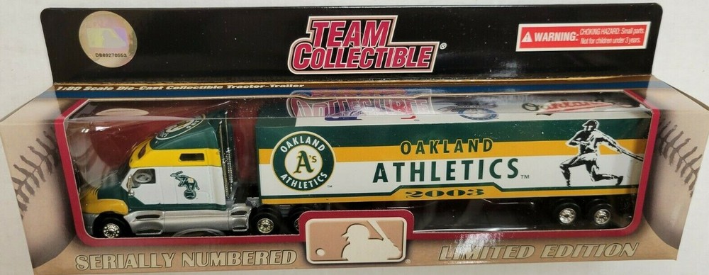MLB Oakland Athletics Tractor-Trailer-Truck, NEW (2003 Issue)