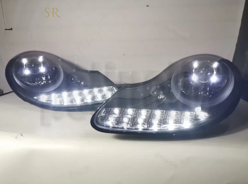 LED DRL Beam Lens Projector Headlights For Porsche 911 996 Boxster 986 1997-2004 Foto 4 de 4