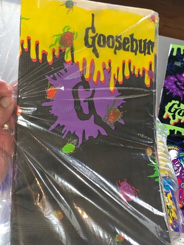 Vintage Goosebumps Party assortment Plates Hats Cups Napkins stickers Sealed. - Picture 16 of 21