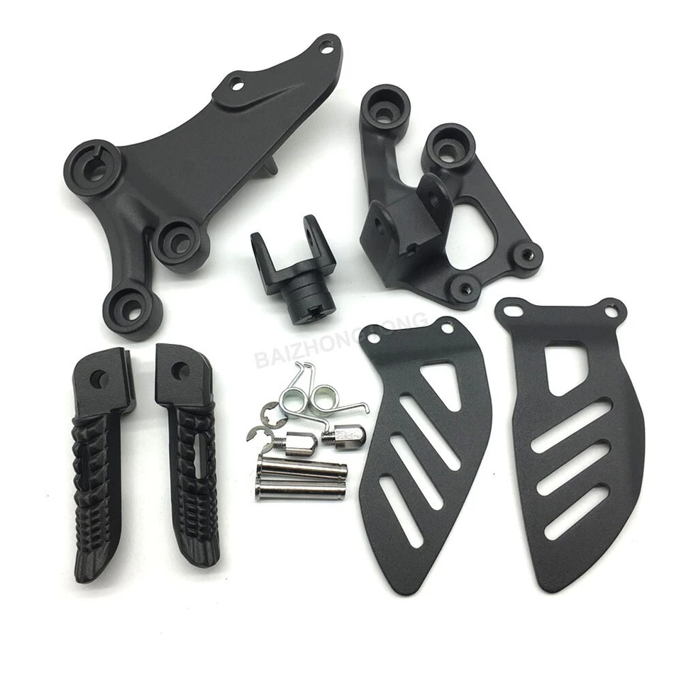 Black Driver Front Foot Peg Bracket Fit for Suzuki GSXR600 GSXR750 2006-2010 09 Foto 2 de 4