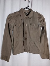 Lost Girl Sz Lg Jacket Light Weight Utility Women’s Button Up Trendy Casual