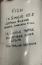 JOB LOT SINGLE 10.5 TOG SINGLE COTTON BLENDDUVET AND MATTRESS TOPPER  DUVET F126