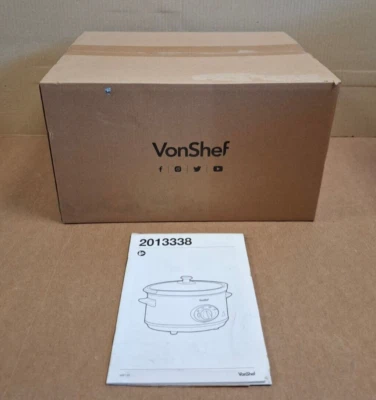 VonShef 3.5L Slow Cooker with Removable Oven to Table Dish & Toughened Glass Lid - Image 1 of 4