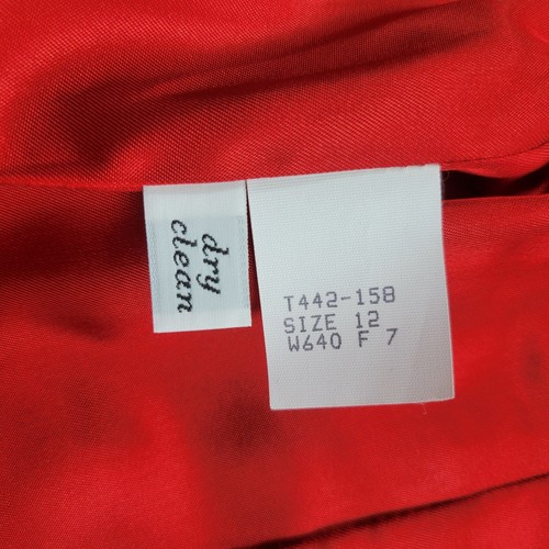 Vintage Pendleton Blazer Womens Size 12 Red 2 Button Jacket Virgin Wool Career - Picture 10 of 14