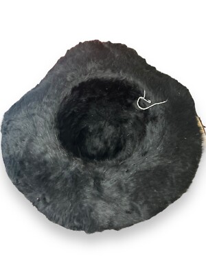 Vintage 70s Black Fur Wide Brim Hat Hippie Boho $_57.JPG?set_id=880000500F main image 2