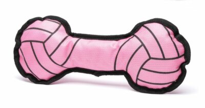 Pink Volleyball Sport Dog Toy Nylon Squeaker fetch tug pull puppy  squeaky