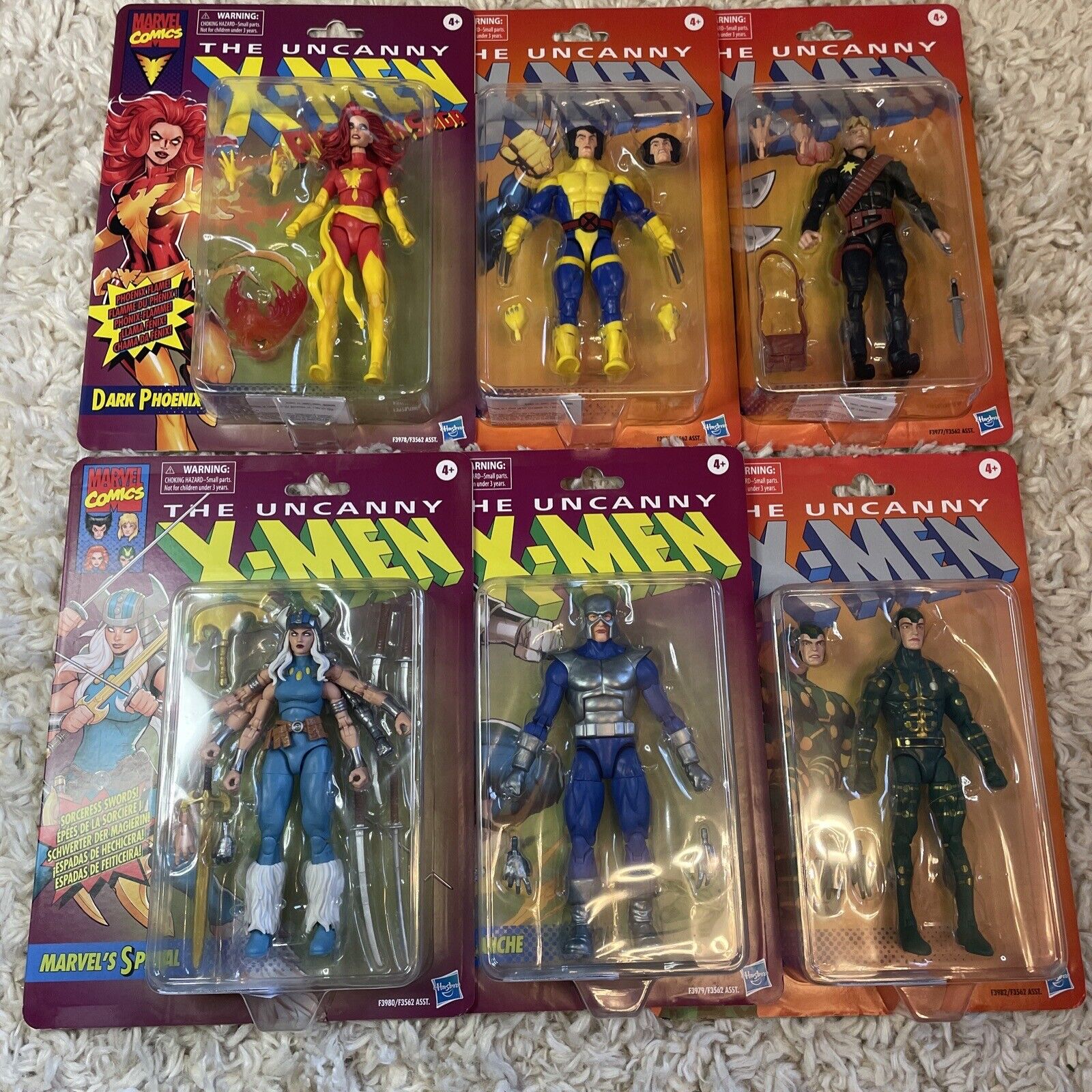 Marvel Legends Uncanny X-Men Retro 6" Set of 6 Figures Phoenix Spiral Wolverine