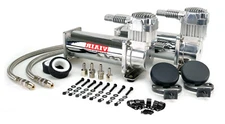 Viair 444C Dual Pack Chrome Air Ride Bag Suspension Compressor Pump Train Rod