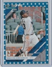 RONALD ACUNA JR '19 DONRUSS-FULL NAME VARIATION-INDEPENDENCE DAY-SEND AN OFFER!!