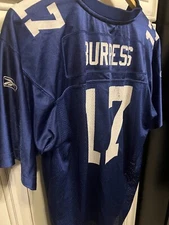 New York Giants* Mens blue/white NFL Apparel Plaxico Burress #17 Jersey*Size XL