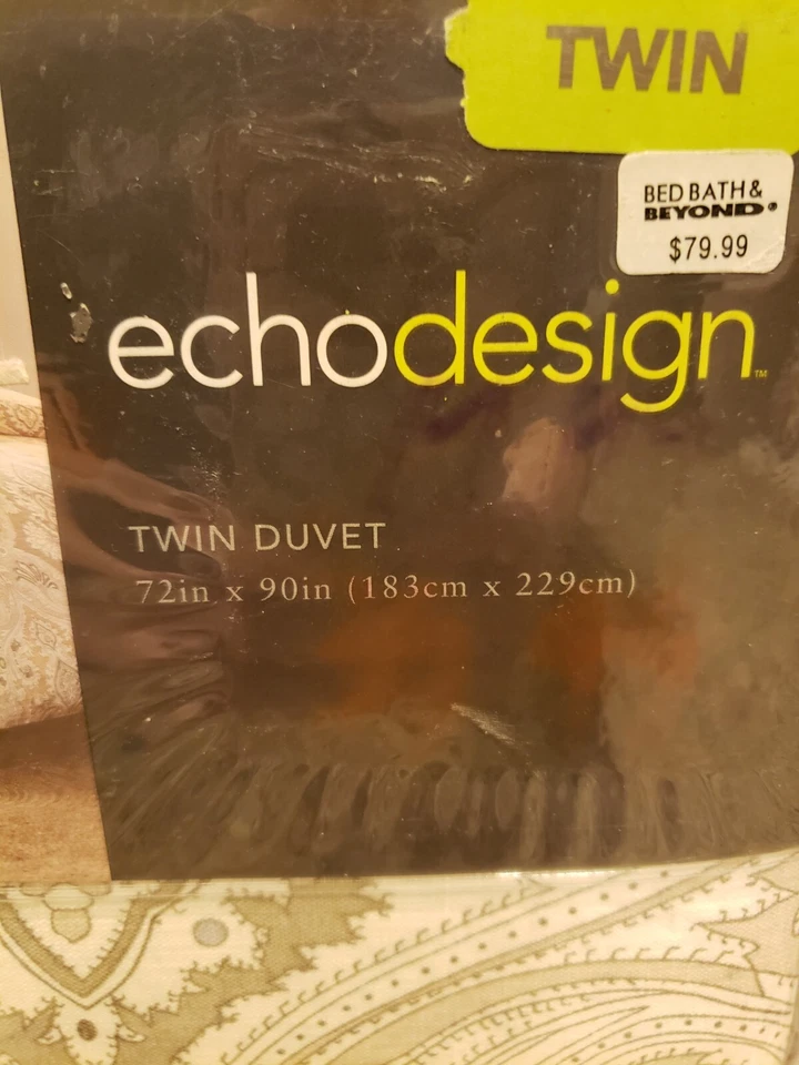 Echo Design 双被套 Odyssey 全新 包装 72 英寸 90 英寸 100% 棉 80 美元 — 第 3/4 张图片