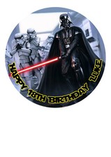 Star Wars Personalized Cake Topper Icing Sugar Paper 7.5" imag m5