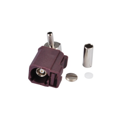 5PCS Fakra D Jack right angle connector crimp RG174 for Violet Car GSM Cellular