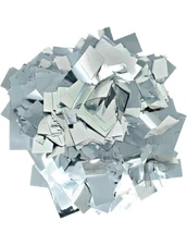 Silver Metallic Confetti Rectangles JUMBO 1 lb Bag Ultimate Shiny Glitter NEW