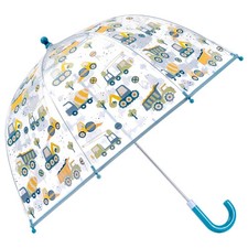 Stephen Joseph Clear Color Changing Bubble Umbrella for Kids, Construction