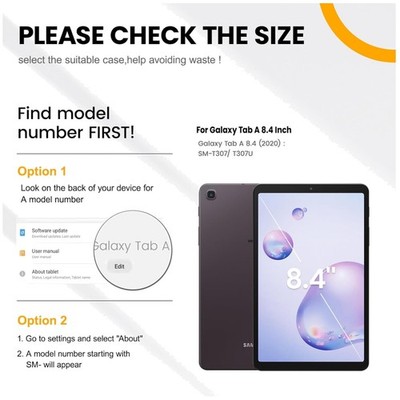 Shockproof Tablet Case with Hand Strap for SM-T307U - Black