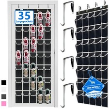 over the door shoe organizer,2025 upgraded,shoe organizer,35 Huge pockets,ove...