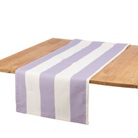 TischläUfer Baumwolle 40X160Cm Flieder Ecru Gestreift Von SchÖNer Leben.