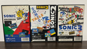 Sonic The Hedgehog 1 2 3 Boxed SEGA Mega Drive MD Genesis Japanese ver Tested