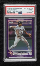 2022 Topps Chrome Update Purple Refractor Jeremy Pena PSA 10 GEM MT Rookie RC