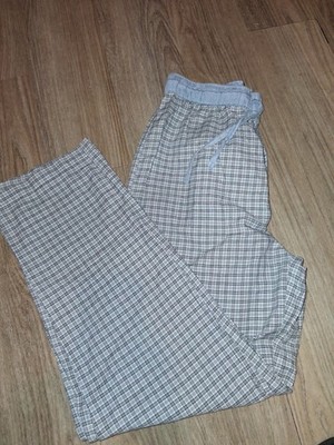 Men's Basic Editions Plaid Pajama Pants Size Medium Blue