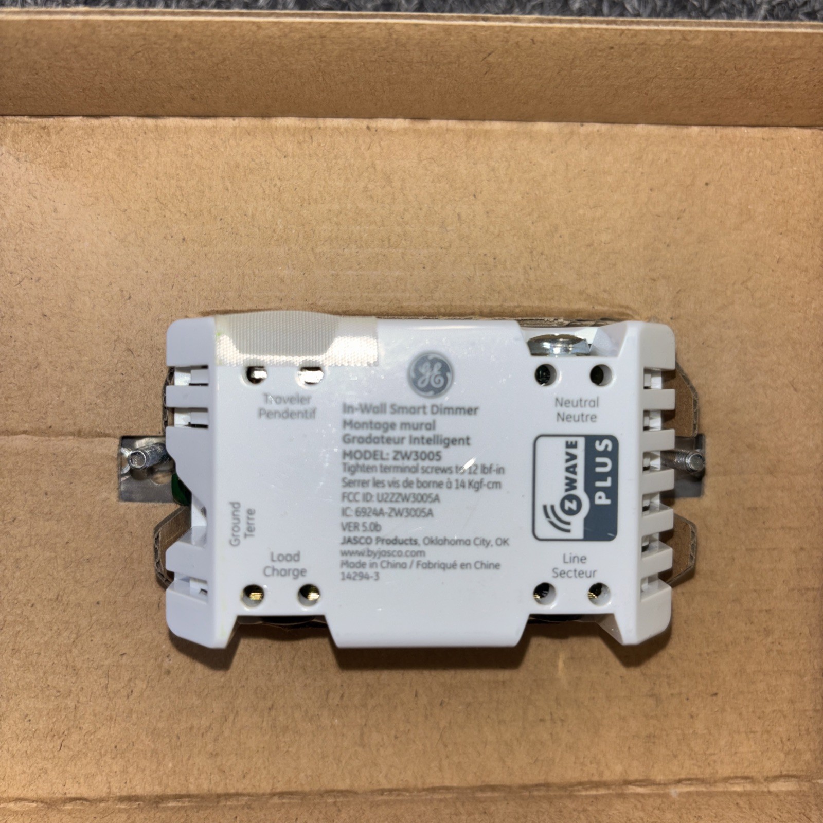 GE ZW3005 In-Wall EZ Smart Dimmer Z-Wave Plus &ndash; Open Box