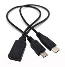 USB C Splitter Cable, Type C Female to Male and Micro Y...