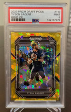 2023 Tyson Bagent Prizm Draft Pick Rookie Gold Cracked Ice PSA 9, Only 1 on ebay