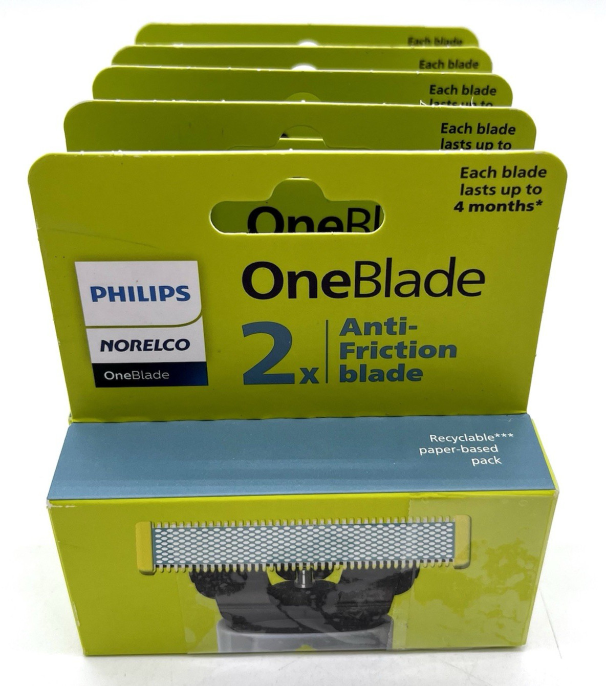 10 Replacement Blades for Philips Norelco OneBlade Anti-Friction QP225/80