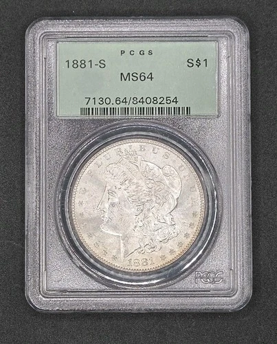1881-S Morgan Dollar | PCGS MS64 | Old Green Label Holder