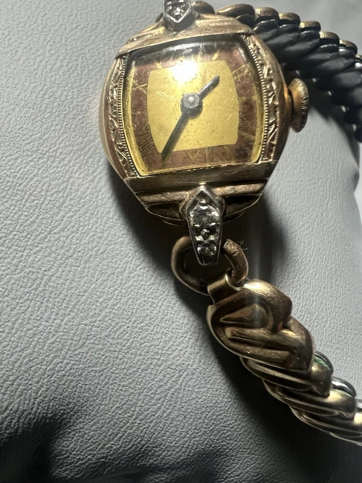 Bulova Antique 1930s, diamond,16mm,10K Rolled Gold,C162995, ladies Watch,works - Image 3 of 4