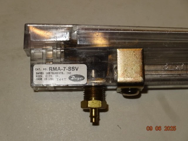 Dwyer RMA-7-SSV Flow Meter, 2" Scale, 5-50 SCFH Air, SS Valve - Image 2 of 4