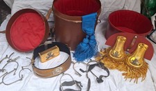 Cofanetto alta uniforme Regio Esercito controspalline bandoliera fascia speroni