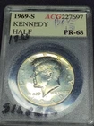 AccuGrade 1969 S Kennedy 40% silver half dollar