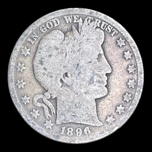 1896-O Barber Silver Half Dollar