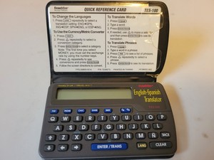 Franklin TES-100 ENGLISH SPANISH Vintage 1996 TRANSLATOR with Battery