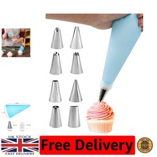 Eco-Friendly Silicone Icing Bag Set with 8 Nozzles for Perfect Pastry Creations