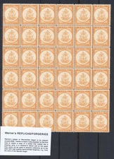 Sheet FORGERY - Werner's FORGERY/REPLICA - Haiti 1868 - “Salnave essay”