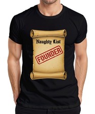 Naughty List Founder Santa Claus Funny Gift Vintage Mens T-Shirt